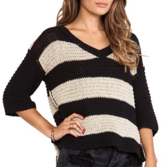 Free People Sweaters - Free People, Chunky, Oversized, Stripe Sweater